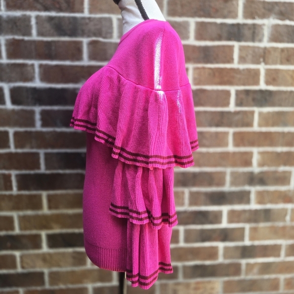 Flying Tomato Fuchsia Layered Sweater - Picture 6 of 10